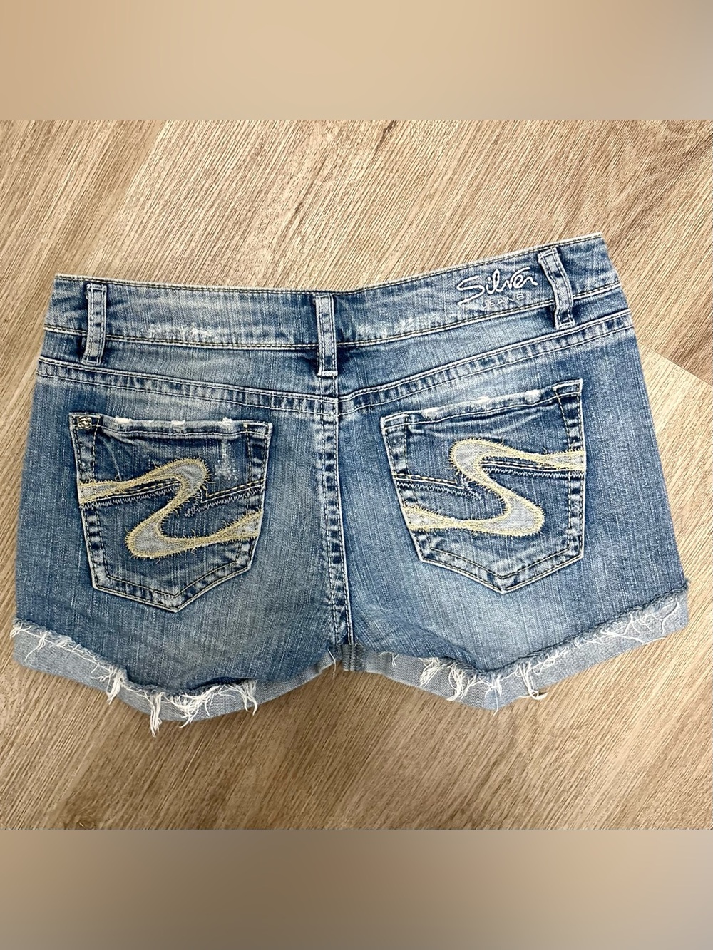 Silver Toni Denim Shorts Distressed